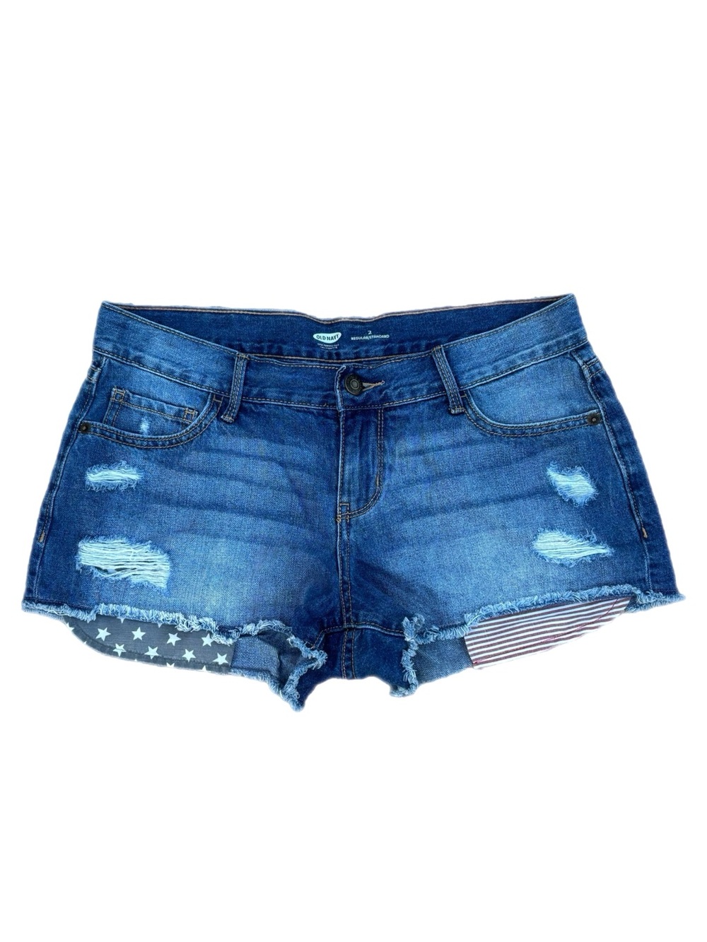 Old Navy | Stars & Stripes Low Rise Denim Jean Shorts